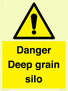 Danger Deep grain silo